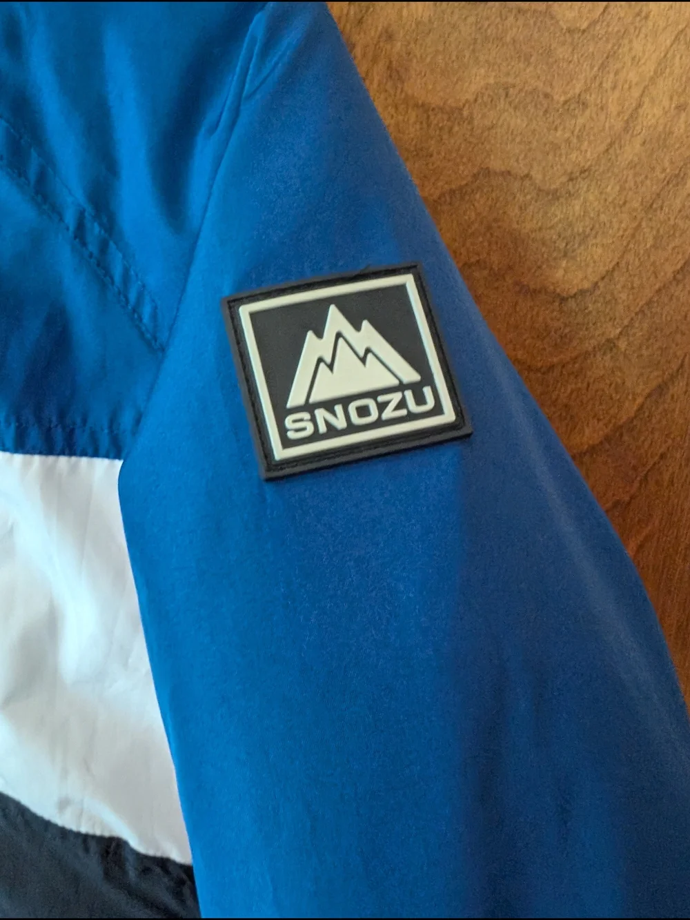 ❄️ Snozu Blue, White and Black Colorblock Winter Jacket 3T